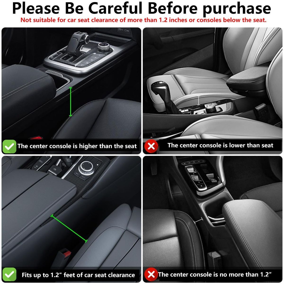 Anti-Drop Car Seat Gap Filler Organizer, Premium Leather Console Organizer, Easy Access to Phone/Keys, Universal Fit for Car SUV Truck Multi-Purpose Essentials Organizer - Beige - Size 2PCS