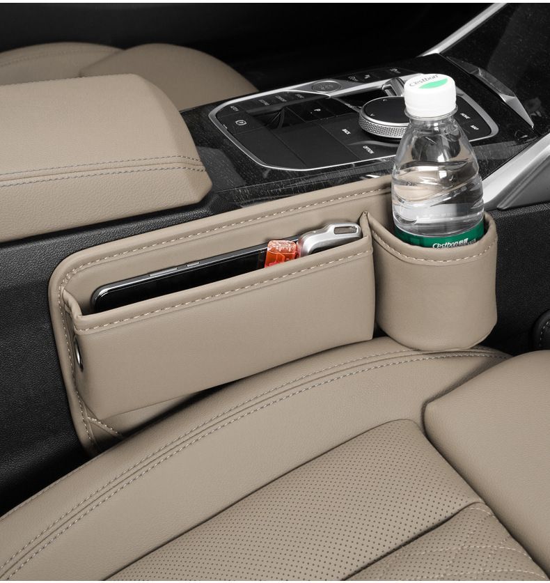 Anti-Drop Car Seat Gap Filler Organizer, Premium Leather Console Organizer, Easy Access to Phone/Keys, Universal Fit for Car SUV Truck Multi-Purpose Essentials Organizer - Black - Size 2PCS