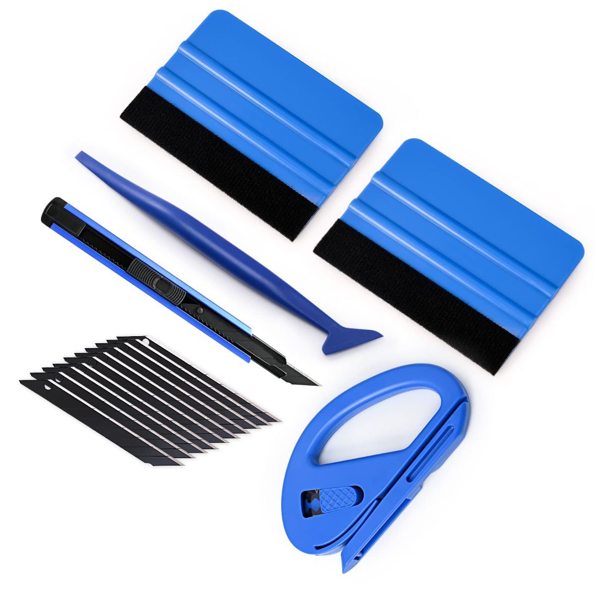 Vinyl Wrap Tool Kit Car Window Tint Installation Tools Wrapping Kit | Vinyl Wrap Squeegee Tool, 9mm Utility Knife, Film Cutter and Vinyl Tucking Tool Window Tint Kit for Car Wrapping