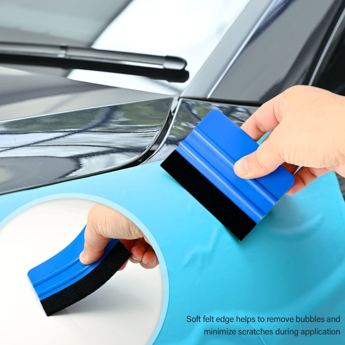 Vinyl Wrap Tool Kit Car Window Tint Installation Tools Wrapping Kit | Vinyl Wrap Squeegee Tool, 9mm Utility Knife, Film Cutter and Vinyl Tucking Tool Window Tint Kit for Car Wrapping