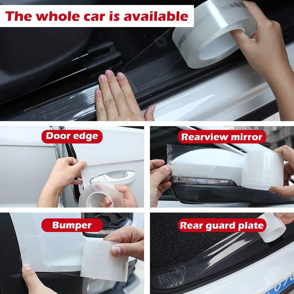 1.2In x 33Ft Universal Car Door Edge Protector, Clear Sill Guard Film with Anti-Collision Protection for Most Vehicles - Clear - Size 1.2In x 33Ft