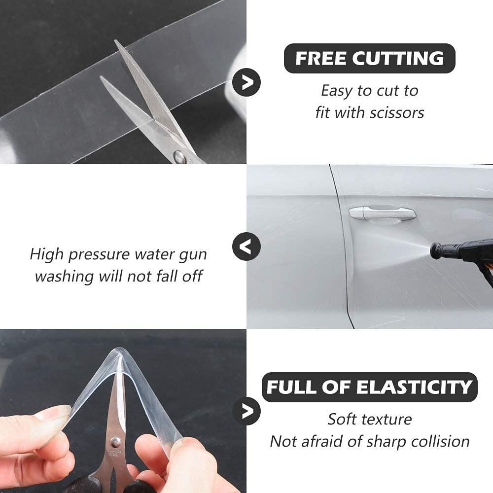 2In x 33Ft Universal Car Door Edge Protector, Clear Sill Guard Film with Anti-Collision Protection for Most Vehicles - Clear - Size 2In x 33Ft