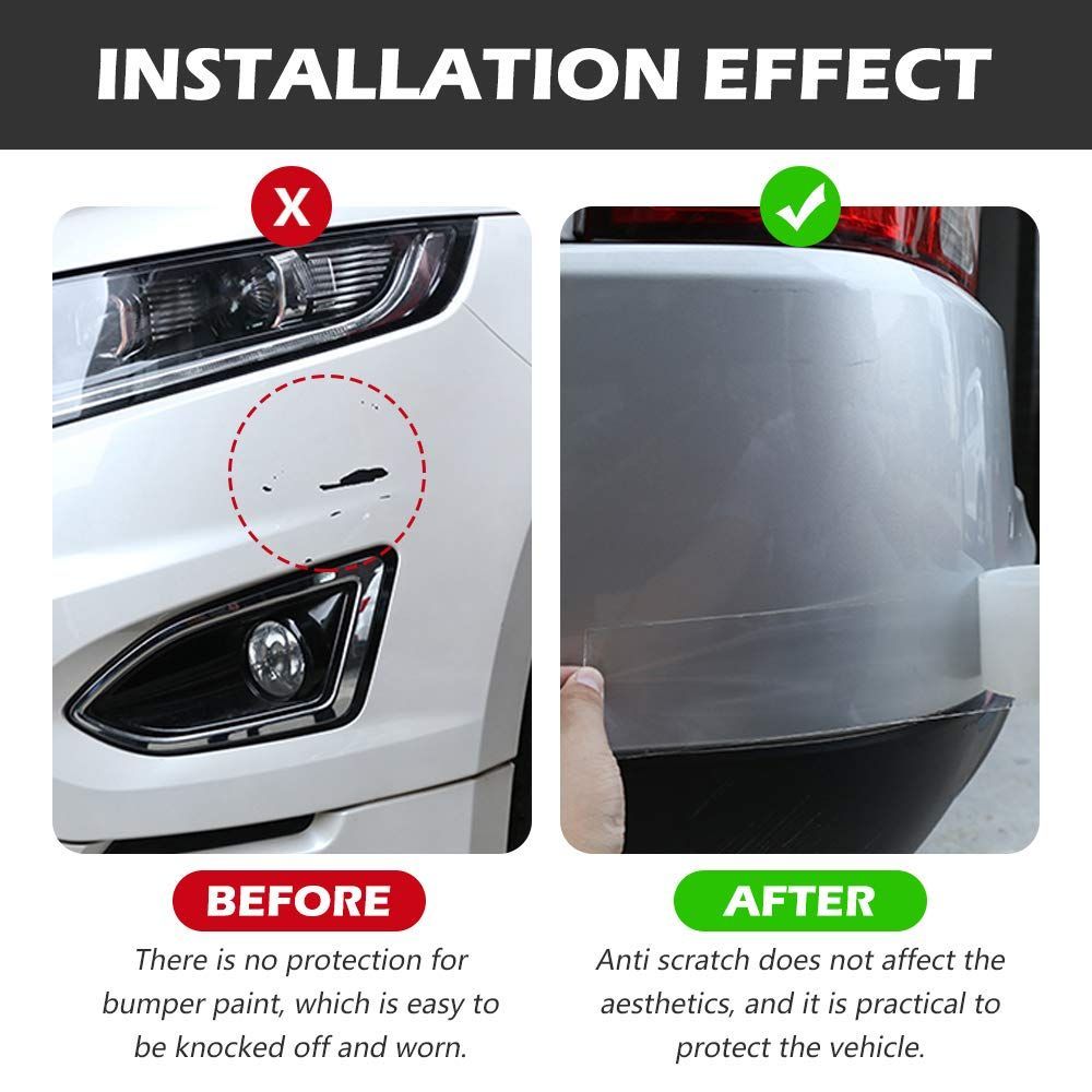 4In x 33Ft Universal Car Door Edge Protector, Clear Sill Guard Film with Anti-Collision Protection for Most Vehicles - Clear - Size 4In x 33Ft