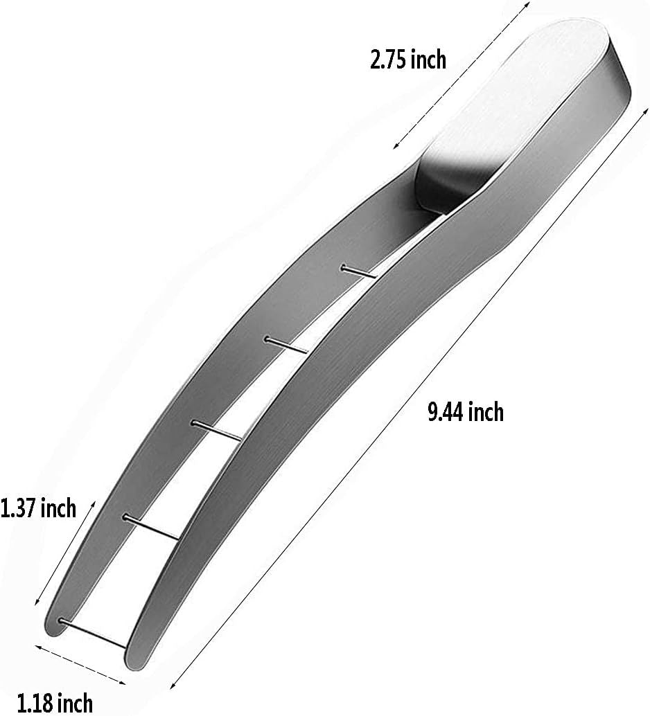 Stainless Steel Watermelon Cube Cutter Slicer, Ergonomic Handle Fruit Dicer for Kitchen and Outdoor Picnics (Silver)
