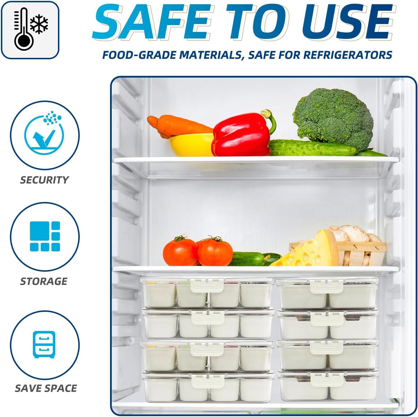 8-Compartment Sealed Snack Organizer with Handle for Fridge, Picnic & Kitchen Storage – BPA-Free Food Container (White)   
Product Description