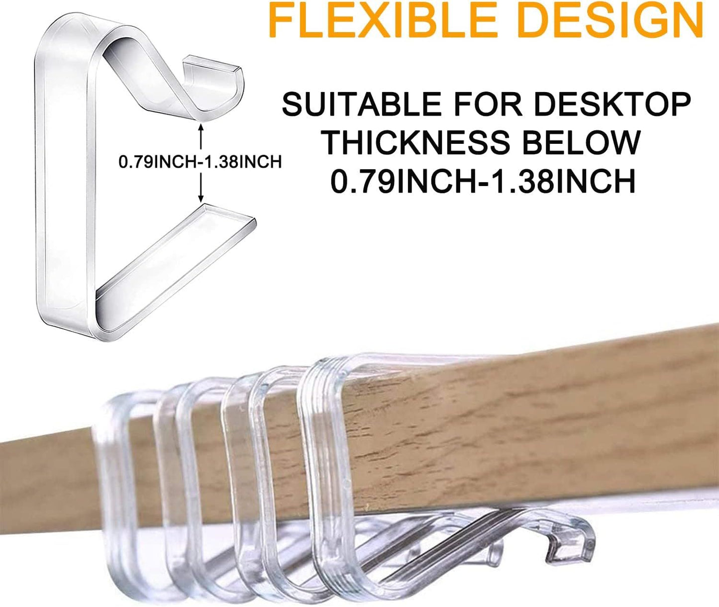 Transparent Small Tablecloth Clips for Thin Tables – Compact Plastic Holders for Indoor Meals, Picnics & Casual Gatherings (Clear)