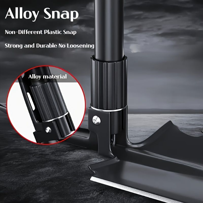 Multifunctional Camping Shovel with Compass for Gardening and Outdoor Adventures-Black