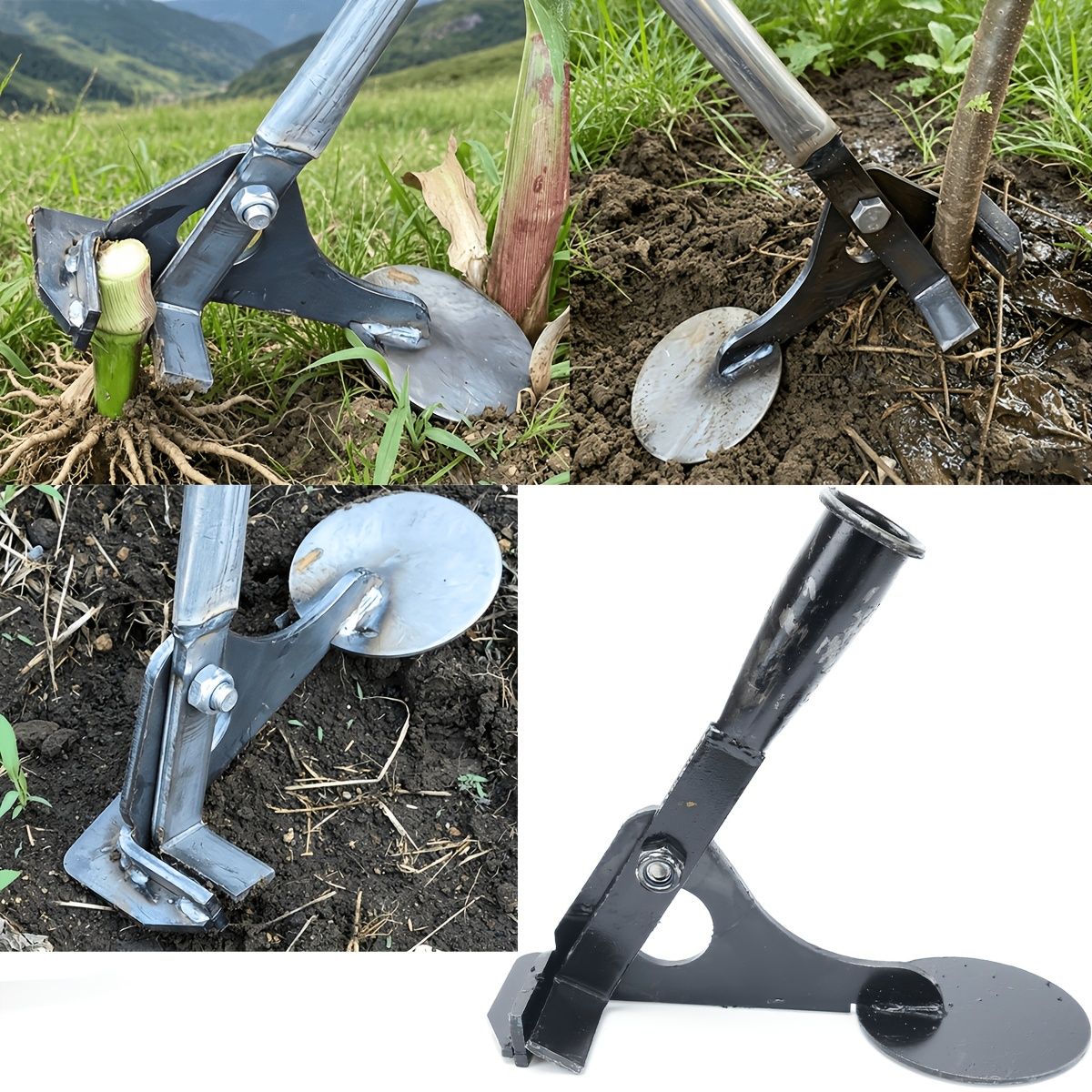 Manual Tree Root Cutter Heavy Duty for Garden and Farm Use-Grey