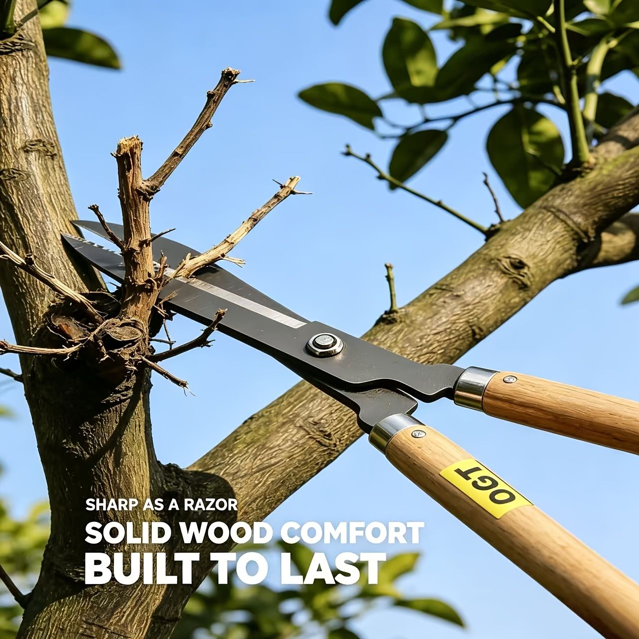 Professional Hedge Trimming Shears for Precision Garden Shaping-Beige