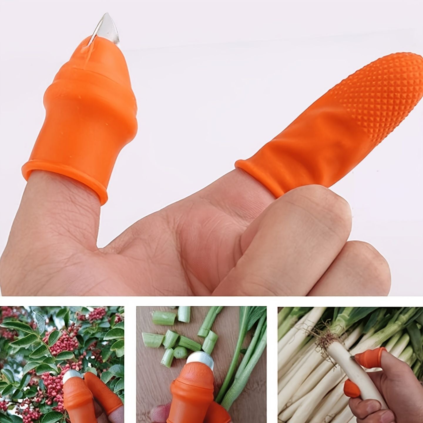 2-Piece Fruit Picking Tool Set for Home Gardens & Small-Scale Farms-Blue+Orange