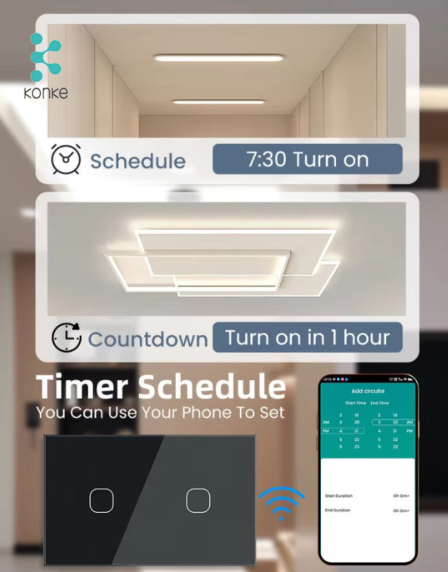 Smart Touch Light Switch 2Ch