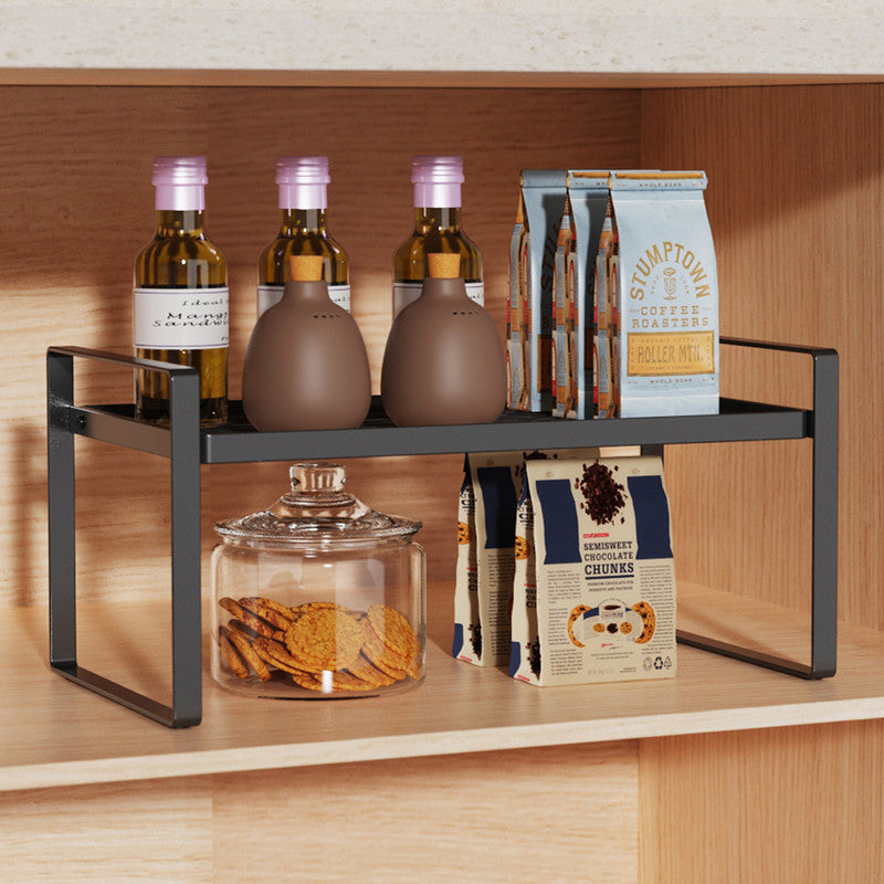 Kitchen Countertop Layered Storage Rack-Black