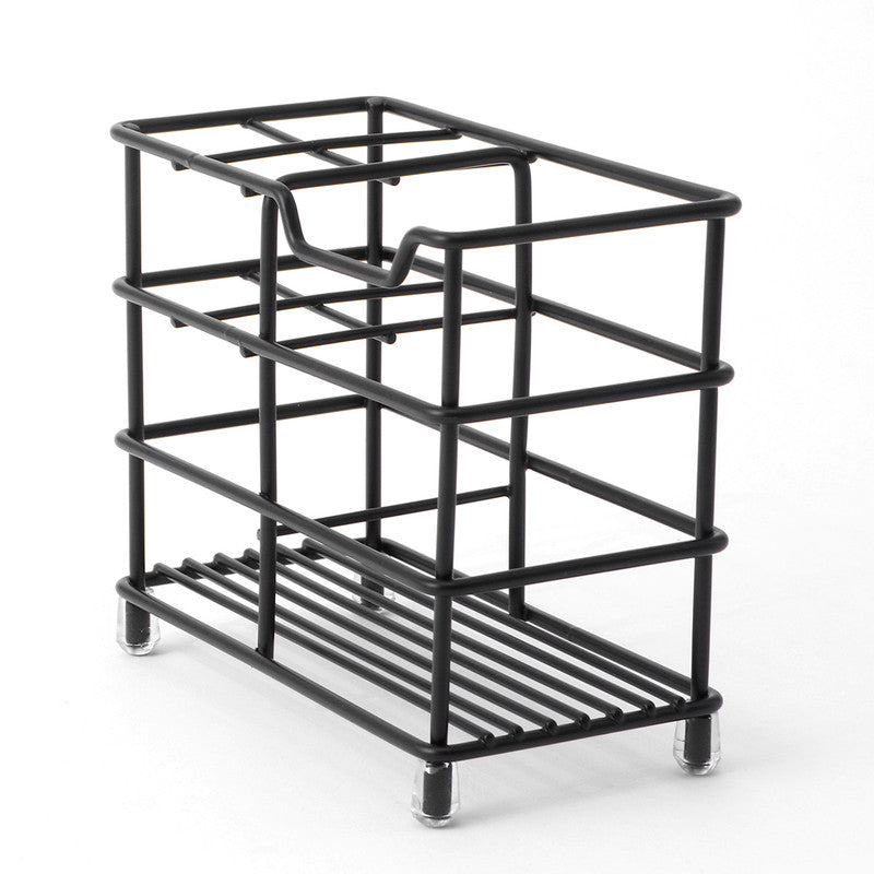 Four-section Toothpaste and Toothbrush Holder-Black