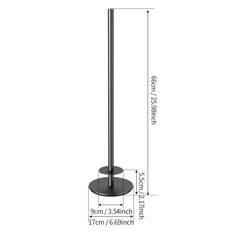 Household Floor-Standing Single-Pole Long Tissue Paper Holder-Black