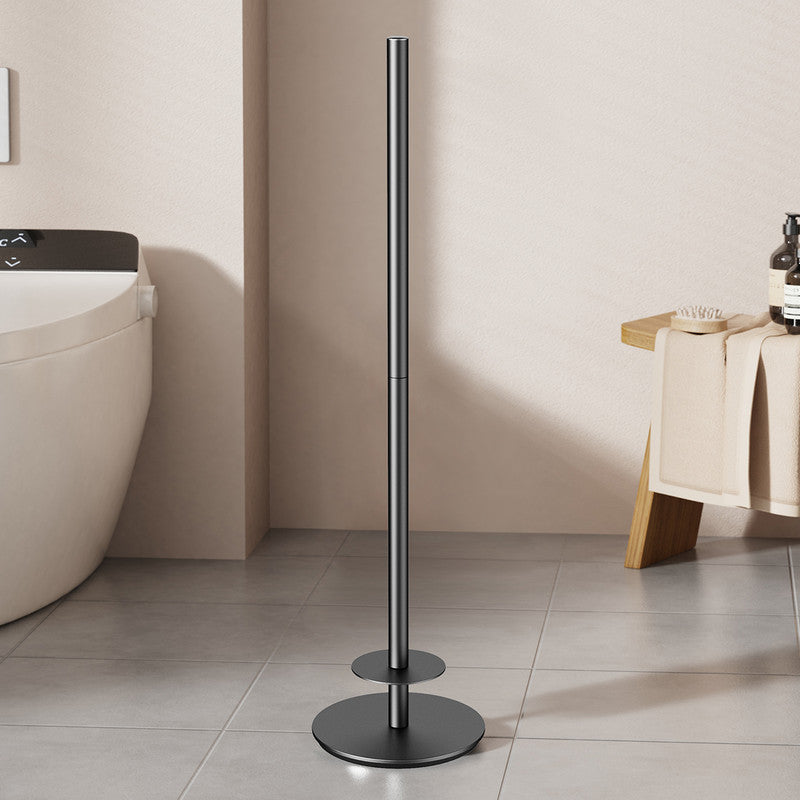 Household Floor-Standing Single-Pole Long Tissue Paper Holder-Black