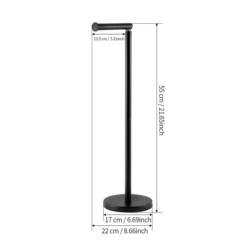 Floor Standing Toilet Paper Holder-Black