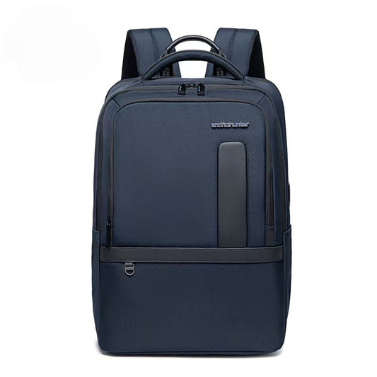 27L Laptop Backpack for Men–USB & Type-C Charging Port, Water-Resistant, Fits 17" Laptop, Expandable, Perfect for Office and Travel-Blue