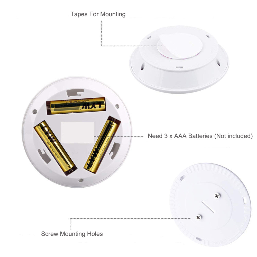 6 LED Light Set with Remote - Cool White for Cabinets & Displays