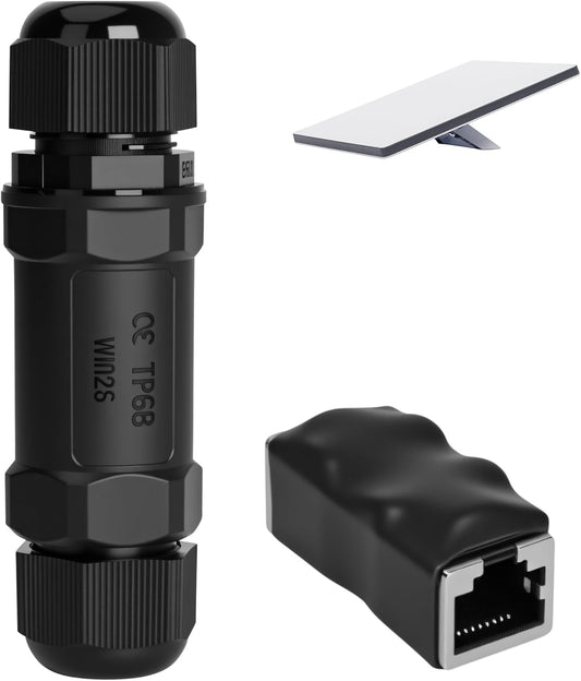 Starlink Ethernet  Connector,RJ45 Coupler, Ethernet Female to Female Extender with Lightning Protection and IP68 Waterproof,CAT8/CAT7/CAT6/CAT5E Cables