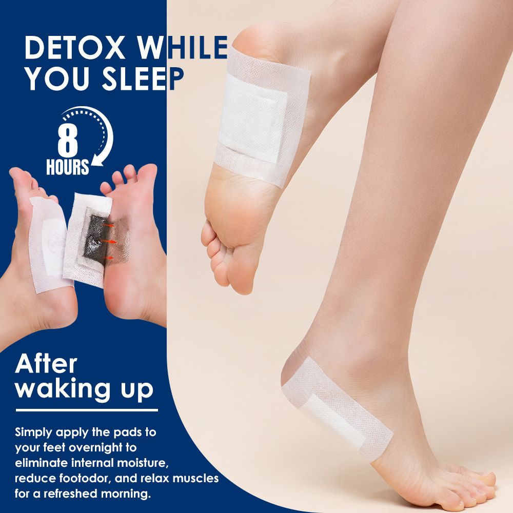 28 Pcs Detox Foot Pads, 100% Natural Herbal Foot Patches, Cleansing & Relaxing Foot Care Pads for Overnight Use
