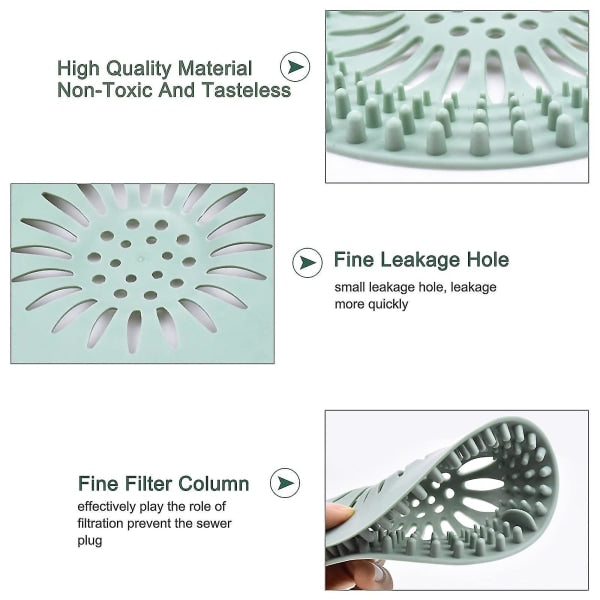 5-pack drain hair catcher, silicone hair stopper Bathtub drain filter, cover Hair trap, hair catcher_max