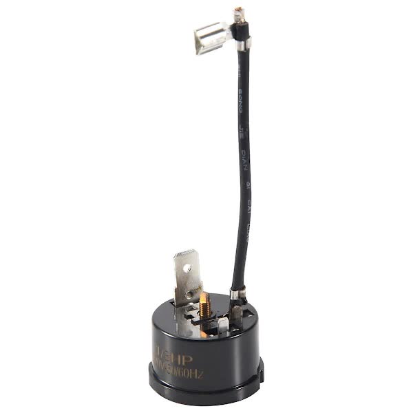 Thermal Overload Protector for Refrigerator Compressor Compatible with Hx1 1/3HP Black