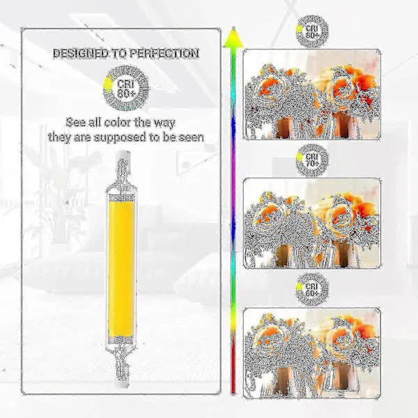 R7s LED Bulb 20W 118mm 3000lm Cool White 6000K, Dimmable 360 Degree Linear, Compatible with J118 400W Halogen