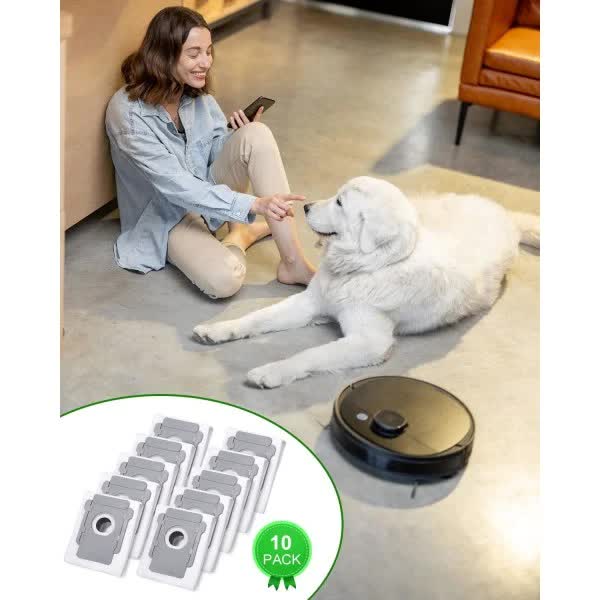Vacuum Cleaner Bags Compatible with iRobot Roomba i7 i7+ i3 i3+ i4 i4+ i6, 10 Pack