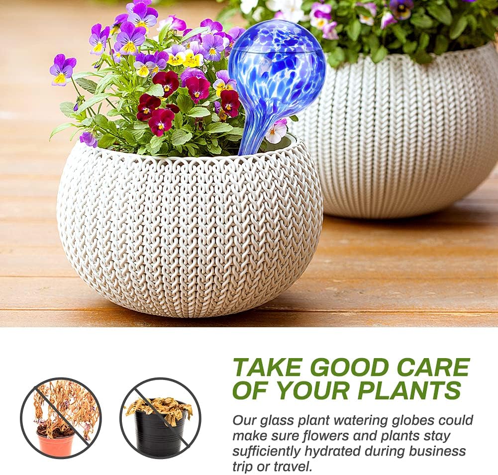 4 pcs Self-Watering Glass Plant Watering Balls