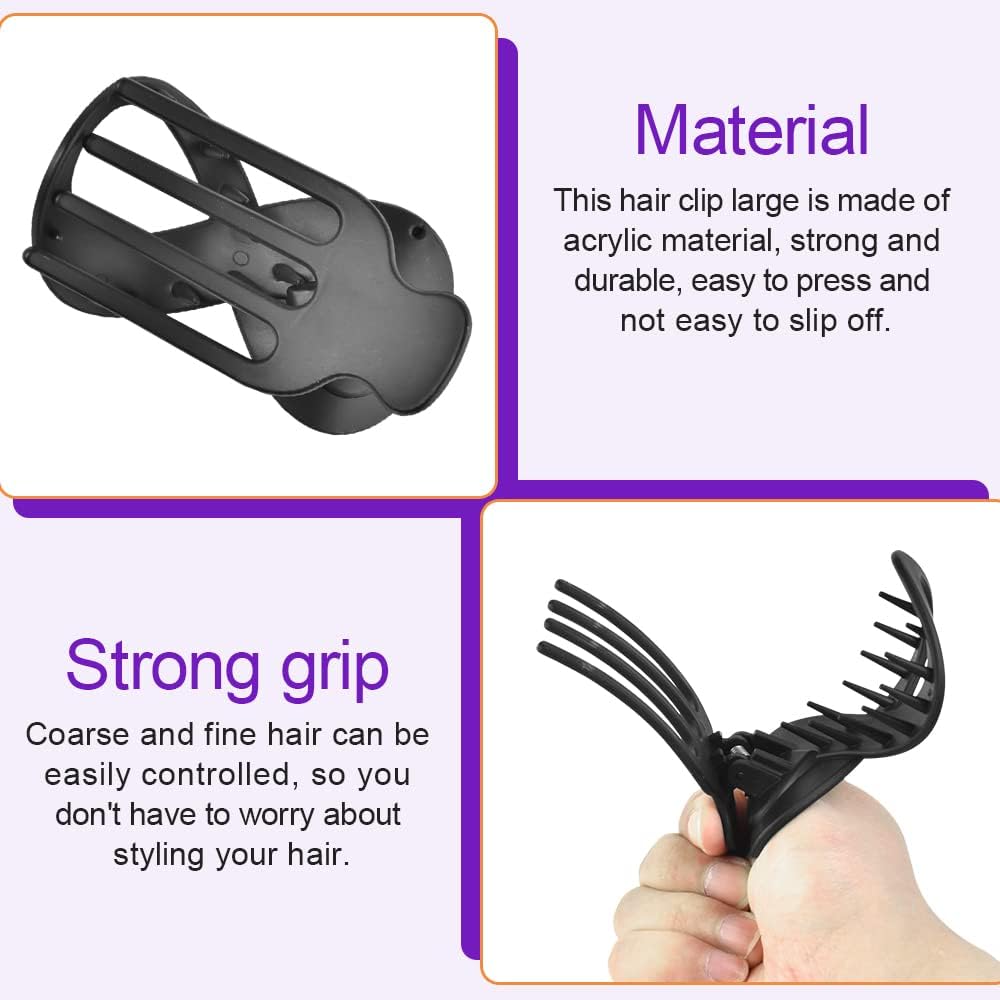 4pcs Matte French Style Hair Clips, Large Acrylic Hair Clips, Non-Slip Hair Clips, Thick Hair, Flat Hair Clips, Grip Hair Clips, Banana Barrette