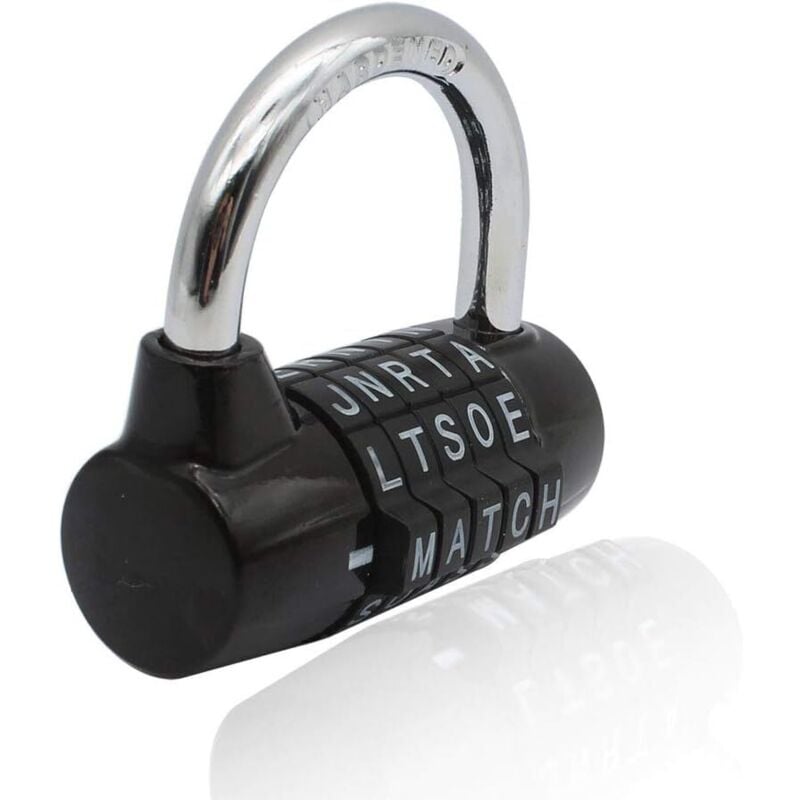 Waterproof and Rustproof 5 Letter Combination Lock for Cabinets, Schools, Businesses, and Homes