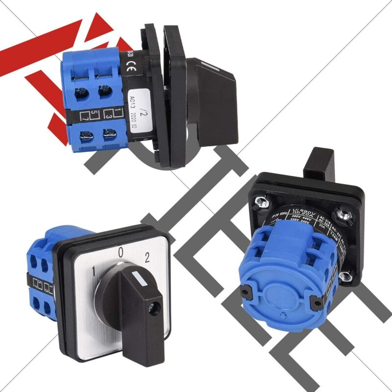 Universal Rotary Cam 20A 3 Positions 8 Terminals 690V Cam Switch