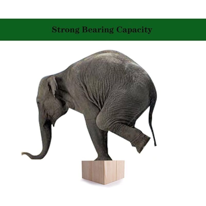 Wooden Furniture Risers 4-Pack 5x5x5cm for Desk Table Bed Lifting Feet Compatible with Multiple Brands
