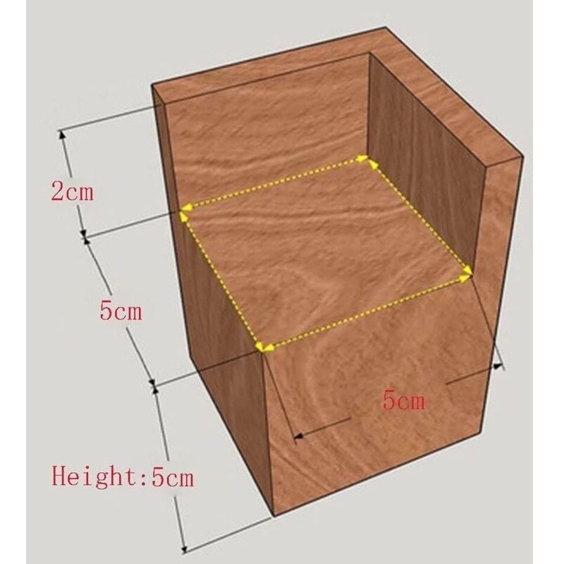 Wooden Furniture Risers 4-Pack 5x5x5cm for Desk Table Bed Lifting Feet Compatible with Multiple Brands