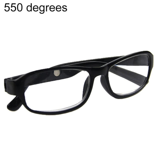 +4.5 to +6.0 Optical Reading Glasses, Black Frame, 1 Pair Black 5.5