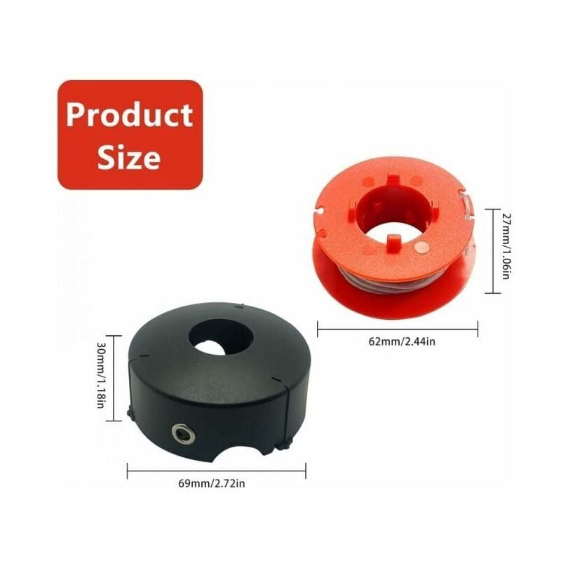 Bosch Art 23 26 30 Trimmer Line Spool 8M x 1.6mm Compatible with Bosch Easytrim \u0026 Combitrim F016800175 3 Spools + 1 Cover