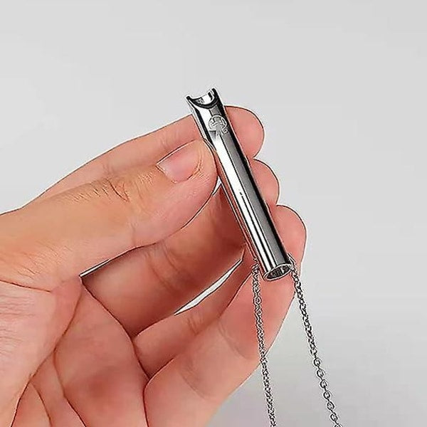 2pcs Breathing Necklace, Anxiety Necklace for Women, Stress Relief Mindful Breathing Necklace Stainless Steel for Meditation Relaxation Silver gold Silver gold
