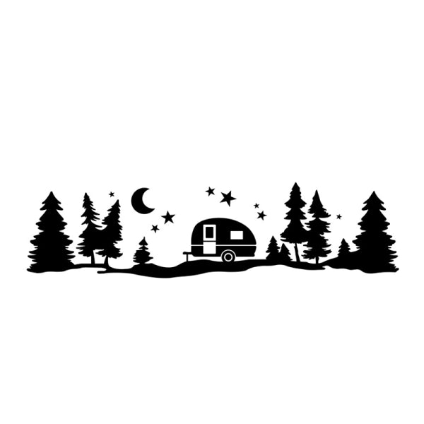 Tree Forest Vinyl Body Decal Sticker for SUV RV Van Caravan Off