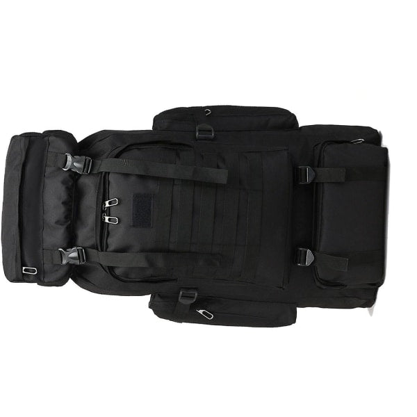 80L Military Tactical Backpack Waterproof Fishing Bag Multifunctional Bag for Adults Outdoor Sports Climbing Camping Black