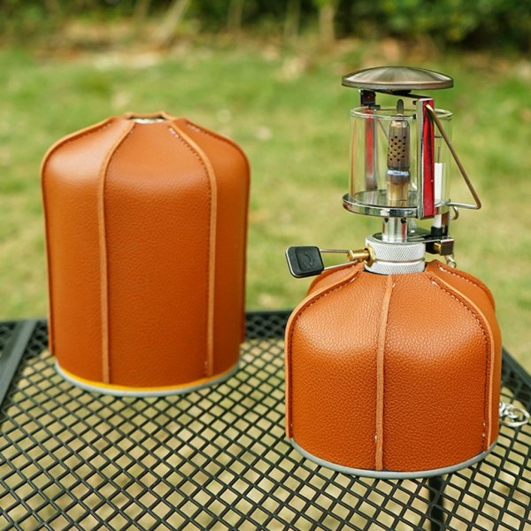 Gas Tank Protector Cylinder PU Leather Gas Tank Protective Case Propane Gas Cylinder Protection Gas Fuel Tanks Gas Tank Protection 450g