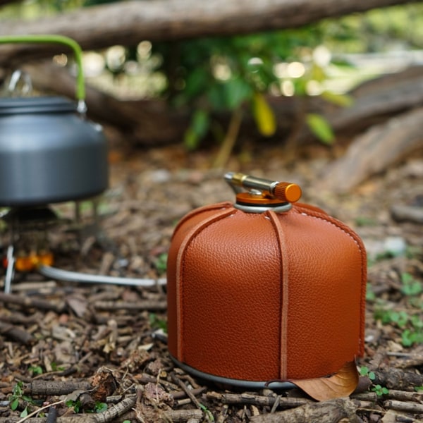 Gas Tank Protector Cylinder PU Leather Gas Tank Protective Case Propane Gas Cylinder Protection Gas Fuel Tanks Gas Tank Protection 450g