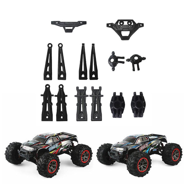 XLH Hosim 9125 RC Car Parts Kit, 14pcs Black Control Arms, Stub Axle, Bumper, Compatible with Hosim 9125