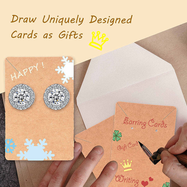 Earring Display Cards 480pcs with Plastic Bag Jewelry Packaging for Necklace Compatible with Oral-B Braun Philips