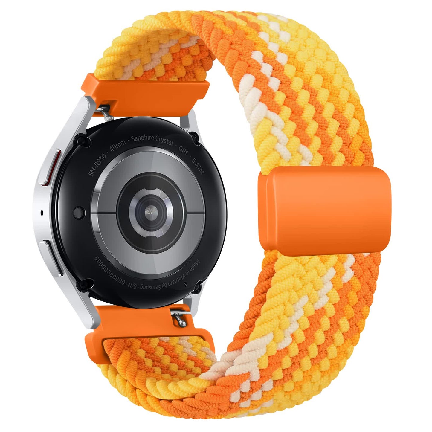 20mm Braided Sololoop for Garmin Vivoactive 5/3/3 Music Band Wristband for Garmin VivoMove3/Trend/Sport Venu SQ/SQ2/2plus Strap Rainbow Rainbow 20mm