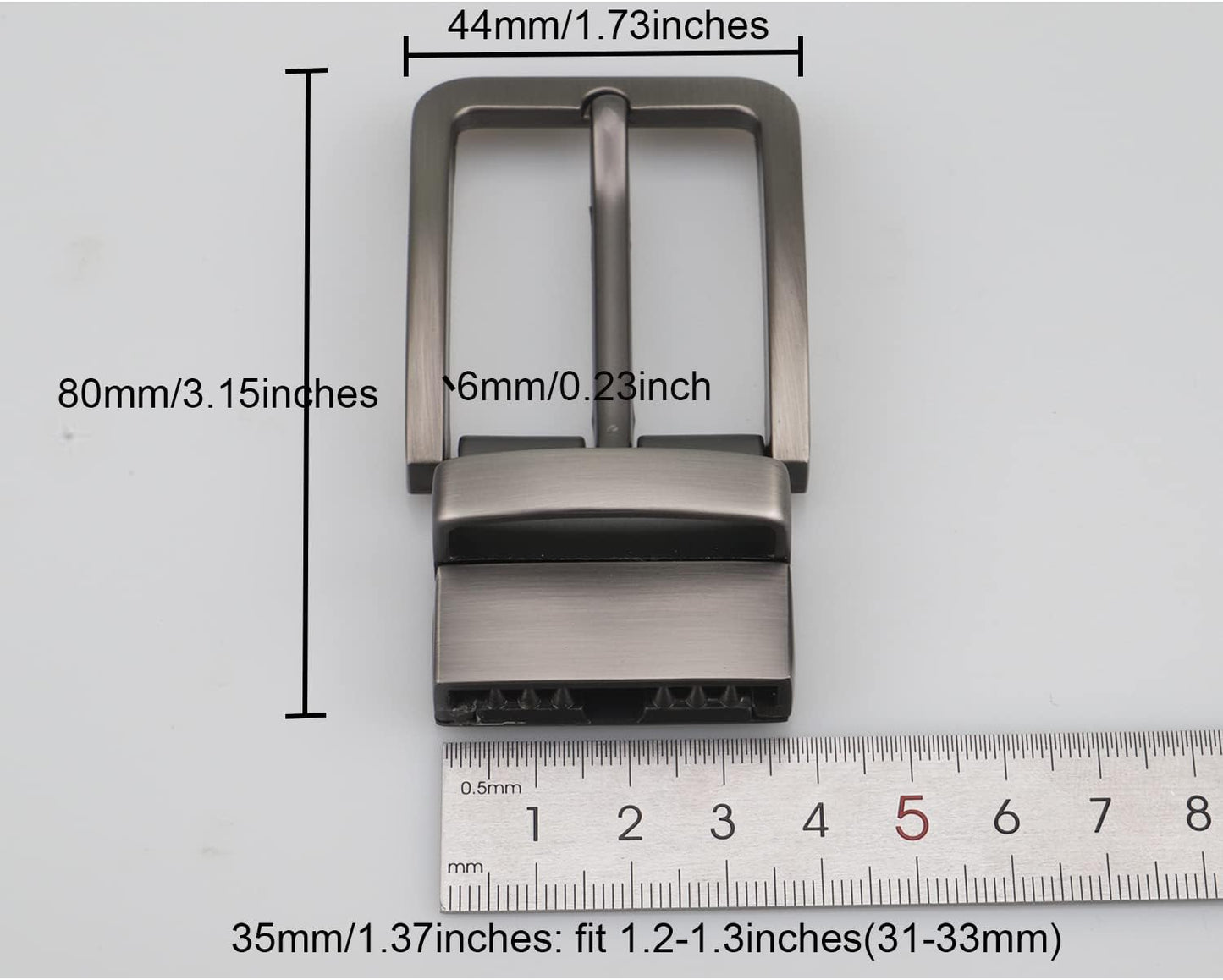 1.1 Inches to 1.5 Inches Belt Buckle 28mm to 38mm Single Prong Square Belt Buckles for Women Men