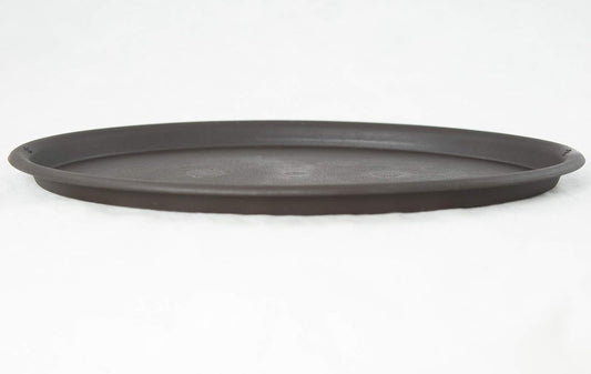 Oval Plastic Brown Humidity/Drip Tray for Bonsai Tree & House Indoor Plant - Outside Dimension 12.5"x 8.75"x 0.5"- (1023)