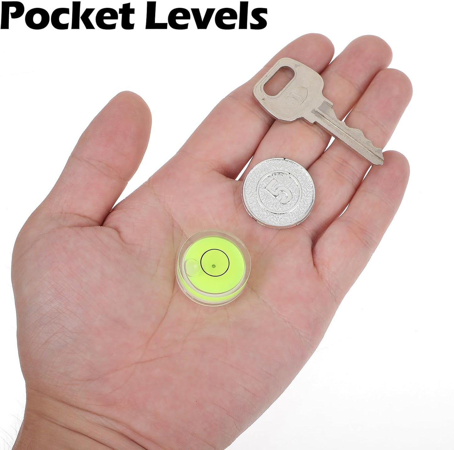 Small Circular Bubble Levels,6Pcs 0.98x0.39inch Levels Measuring Layout Tools Standards for Workshop Camera Tripod Turntable Automount Telescope