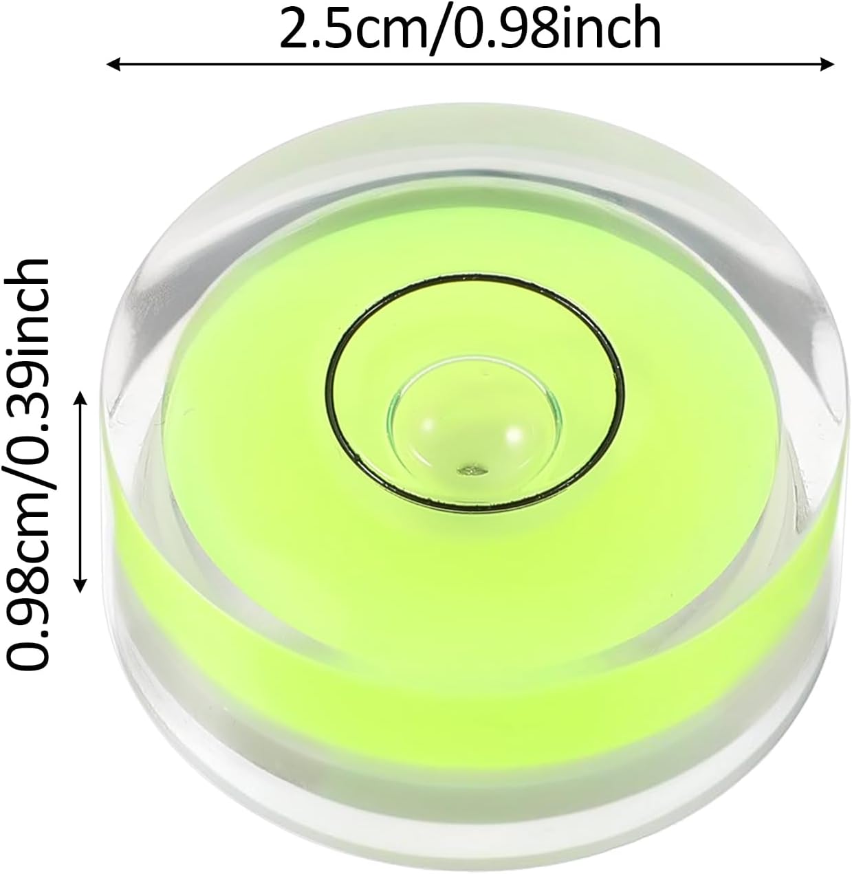 Small Circular Bubble Levels,6Pcs 0.98x0.39inch Levels Measuring Layout Tools Standards for Workshop Camera Tripod Turntable Automount Telescope