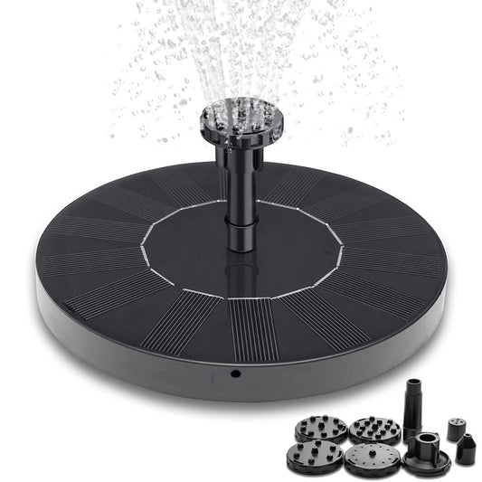Solar Fountain with Solar Cell 16 cm Black for Garden Water Feature