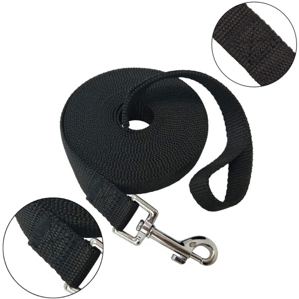 Training Leash for Small and Medium Dogs, Dog Leash for Dog/Puppy for Recall Training, Camping-Black 10*2M_max